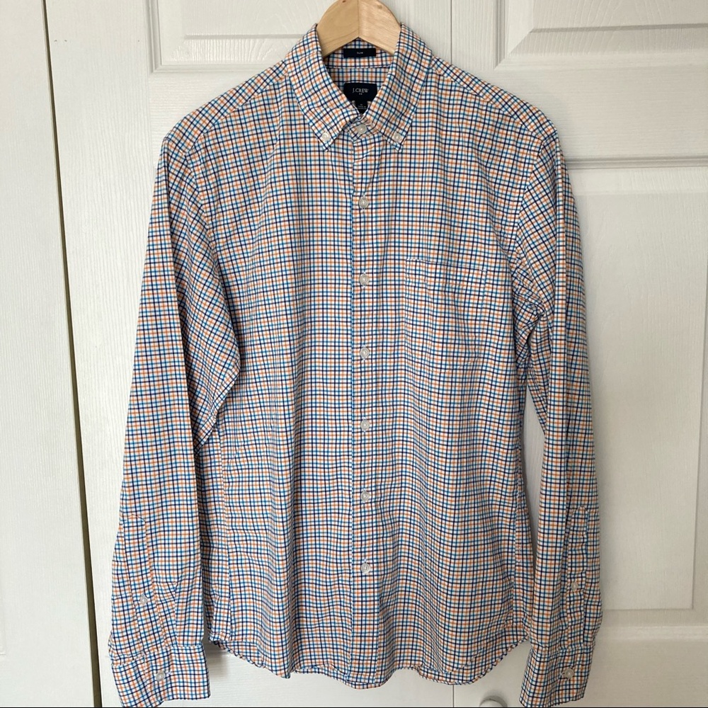 Orange & Blue J.Crew Slim Fit Dress Shirt
